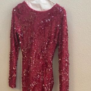 Dress the Population Fuschia Sequin Paliette Dress, BRAND NEW, Small
